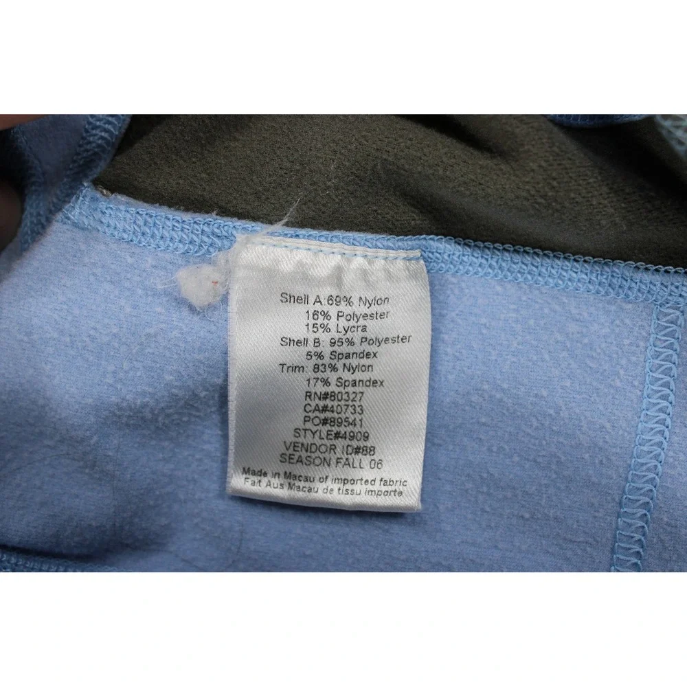 Pearl Izumi Womens Cycling Jacket Blue Gray Long Sleeve Full Zip Medium 4909